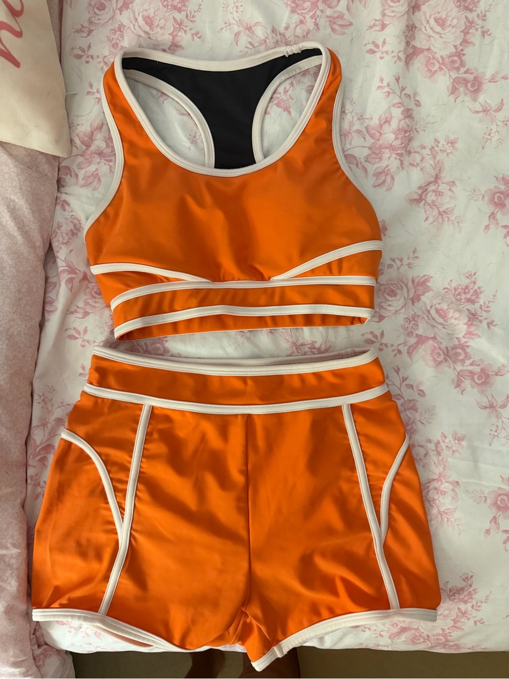 OH La La Dance Wear. Top is AS. Bottoms are AM. Fits adult small IMO. like new